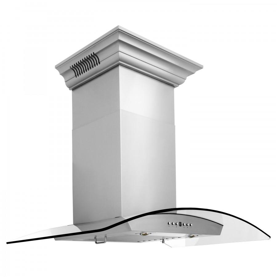 ZLINE 30" Wall Range Hood, Built-in CrownSound® Bluetooth Speakers, KZCRN-BT-30