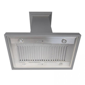ZLINE 30" Wooden Island Mount Range Hood in Gray, KBiUU-RS-30-400
