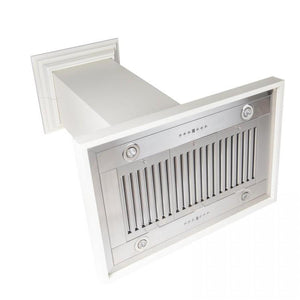 ZLINE 30" Wooden Island Range Hood, Remote Motor, Cottage White, KBiTT-RS-30-400