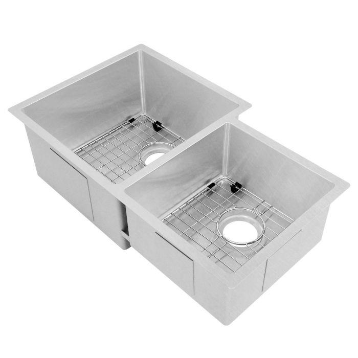 ZLINE 32"  Undermount Double Bowl Sink, Dura Snow Stainless, SRDR-32S - 32"