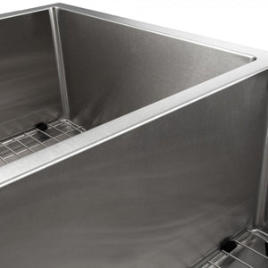 ZLINE 33" Undermount Double Bowl Sink in Stainless Steel, SR60D-33