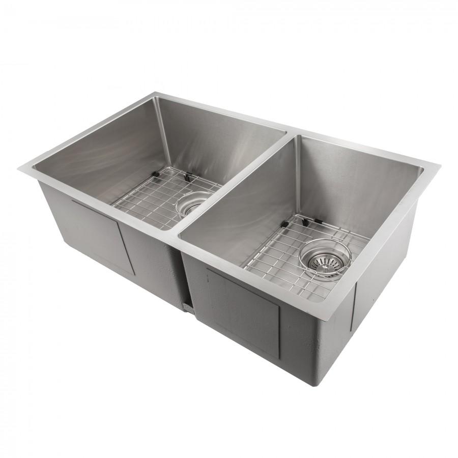 ZLINE 33" Undermount Double Bowl Sink in Stainless Steel, SR60D-33 - 33"