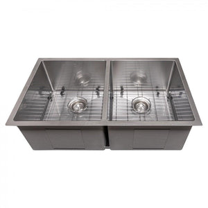 ZLINE 33" Undermount Double Bowl Sink Stainless Steel, SR50D-33S