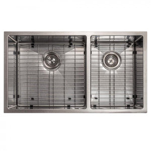 ZLINE 33" Undermount Double Bowl Sink Stainless Steel, SR60D-33S
