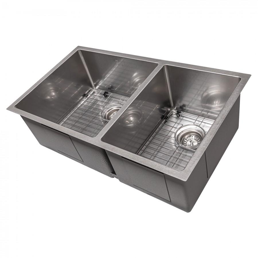 ZLINE 33" Undermount Double Bowl Sink Stainless Steel, SR60D-33S - 33"