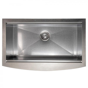 ZLINE 33" Undermount Single Bowl Ledge Sink Stainless Steel, SLSAP-33