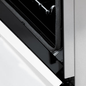 ZLINE 36" Autograph Dual Fuel Range, DuraSnow, White door, RASZ-WM-36-CB