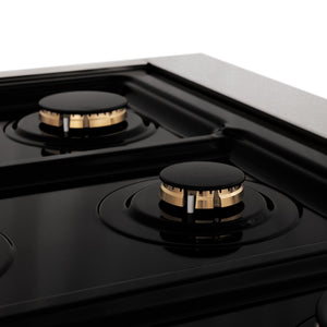 ZLINE 36" Autograph Dual Fuel Range, DuraSnow, White,Gold,RASZ-WM-36-G
