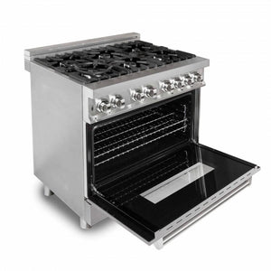 ZLINE 36" Dual Fuel Range with Snow Finish Door, RA-SN-36