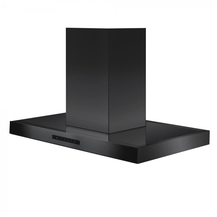 ZLINE 36" Island Mount Range Hood in Black Stainless Steel, BSKE2iN-36 - 36" / Black