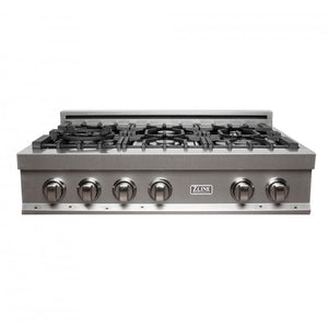 ZLINE 36" Porcelain Rangetop in Snow Stainless, RTS-36