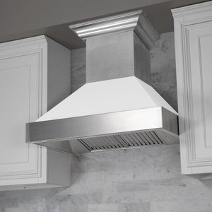 ZLINE 36" Snow Finish Wall Range Hood, White Matte Shell, 8654WM-36