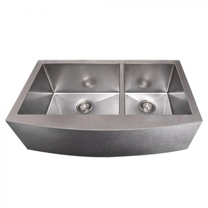 ZLINE 36" Undermount Double Bowl Sink DuraSnow Stainless Steel, SA60D-36S