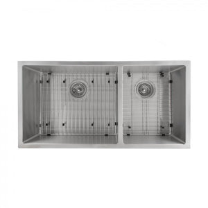 ZLINE 36" Undermount Double Bowl Sink in Stainless Steel, SR60D-36