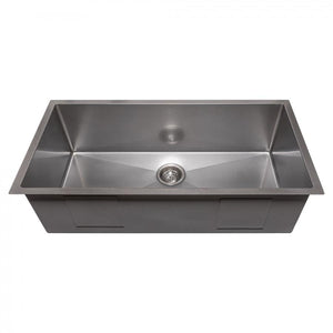 ZLINE 36" Undermount Single Bowl Sink DuraSnow Stainless Steel, SRS-36S