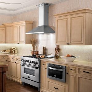 ZLINE 36" Wall Range Hood, Built-in CrownSound® Bluetooth Speakers, KL2CRN-BT-36