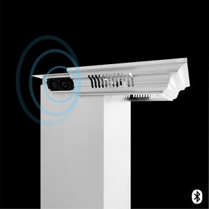 ZLINE 36" Wall Range Hood, Built-in CrownSound® Bluetooth Speakers, KZCRN-BT-36