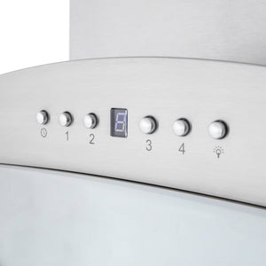 ZLINE 36" Wall Range Hood, Stainless, Bluetooth Speakers, KNCRN-BT-36
