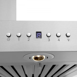 ZLINE 42" Wall Range Hood, Built-in CrownSound® Bluetooth Speakers, KECRN-BT-42