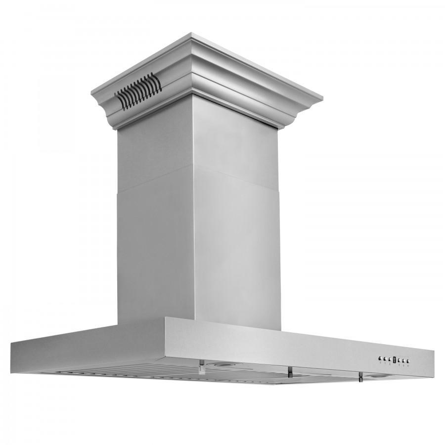 ZLINE 42" Wall Range Hood, Built-in CrownSound® Bluetooth Speakers, KECRN-BT-42 - 42" / Stainless Steel
