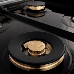 ZLINE 48" Autograph Porcelain Rangetop, Stainless, Gold, RTZ-48-MB