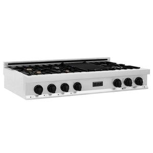 ZLINE 48" Autograph Porcelain Rangetop, Stainless, Gold, RTZ-48-MB