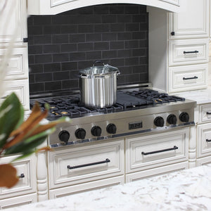 ZLINE 48" Autograph Porcelain Rangetop, Stainless, Gold, RTZ-48-MB