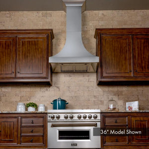 ZLINE 48" Designer Snow Stainless Finish Wall Range Hood, 8632S-48