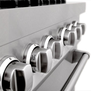 ZLINE 48" Dual Fuel Range, DuraSnow Stainless, Brass Burners, RAS-SN-BR-48