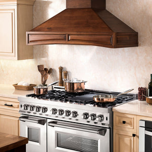 ZLINE 48" Dual Fuel Range, DuraSnow Stainless, Brass Burners, RAS-SN-BR-48
