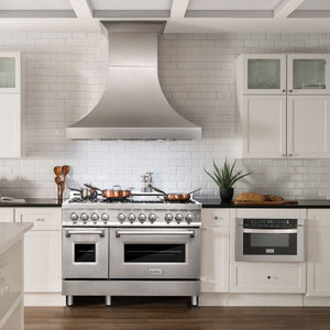 ZLINE 48" Gas Burner/Electric Oven Range Stainless, Brass Burners, RA-BR-48