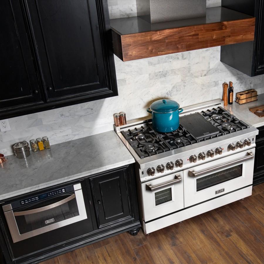 ZLINE 48" Professional Dual Fuel Range with White Matte Door, RA-WM-48 - 48" / White