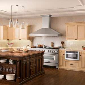 ZLINE 48" Professional Wall Range Hood, Built-in CrownSound® Bluetooth Speakers, 667CRN-BT-48