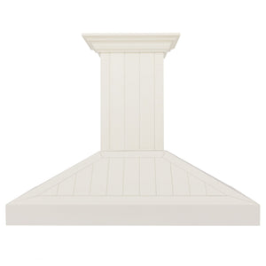 ZLINE 48" Wooden Wall Mount Range Hood in Cottage White, KPTT-48