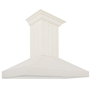 ZLINE 48" Wooden Wall Mount Range Hood in Cottage White, KPTT-48