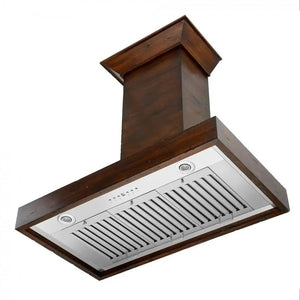 ZLINE 48" Wooden Wall Range Hood in Walnut,  KBRR-48