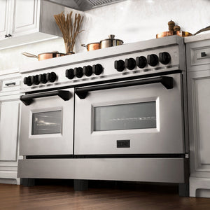 ZLINE 60" Autograph Edition, 7.4 cu. ft. Dual Fuel Range, RAZ-60-MB