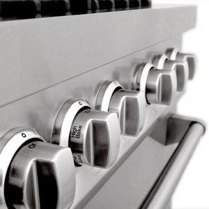 ZLINE 60" Dual Fuel Range, DuraSnow Stainless, RAS-SN-60