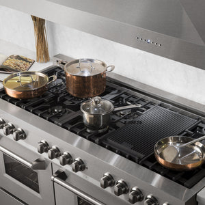 ZLINE 60" Dual Fuel Range, DuraSnow Stainless, RAS-SN-60