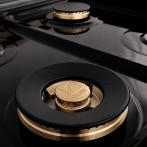 ZLINE 60" Dual Fuel Range In Stainless Steel, Brass Burners, RA-BR-60