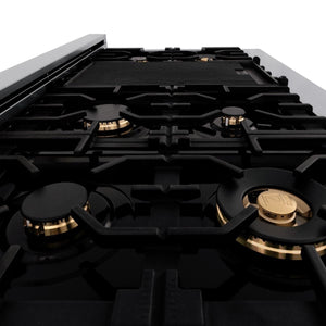 ZLINE 60" Dual Fuel Range In Stainless Steel, Brass Burners, RA-BR-60