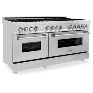 ZLINE 60" Professional Dual Fuel Range In Stainless Steel, RA60