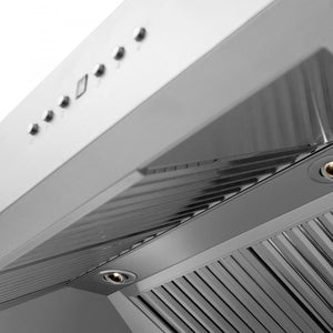 ZLINE 60" Professional Wall Range Hood, Built-in CrownSound Bluetooth Speakers, 697CRN-BT-60