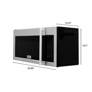 ZLINE Over Range Microwave Oven, Stainless Steel, MWO-OTR-H-30