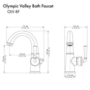 ZLINE Squaw Valley Bath Faucet in Chrome, OLV-BF-CH
