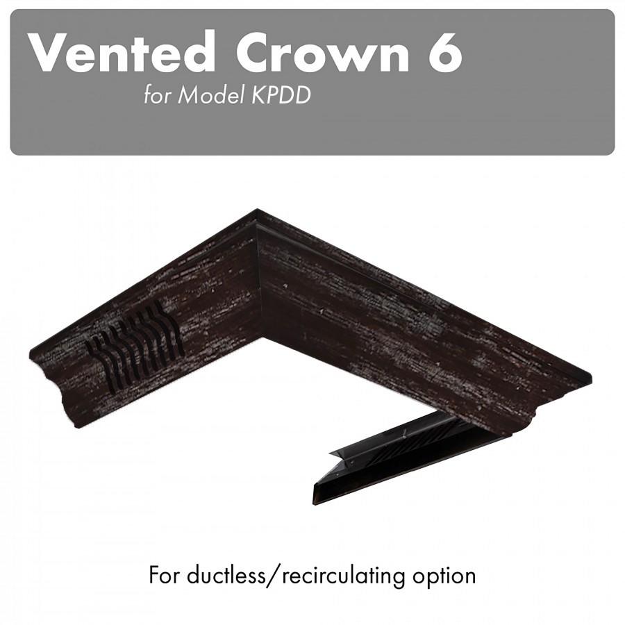 ZLINE Vented Crown Molding Profile 6 for Wall Mount Range Hood, CM6V-KPDD