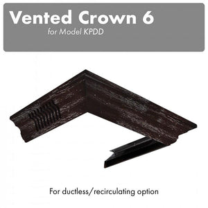 ZLINE Vented Crown Molding Profile 6 for Wall Mount Range Hood, CM6V-KPDD