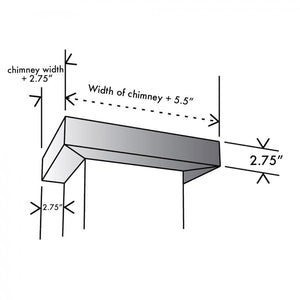 ZLINE Vented Crown Molding Profile 6 for Wall Range Hood, CM6V-KBTT