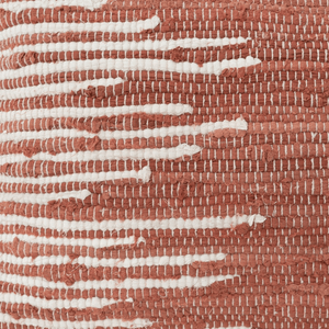 Handwoven Cotton, Terracotta and Off White color.