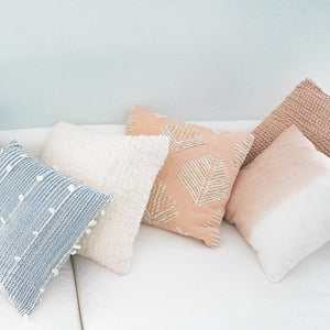 Pink Knotted Texture Cotton Throw Pillow with a variety of Anaya throw pillows.